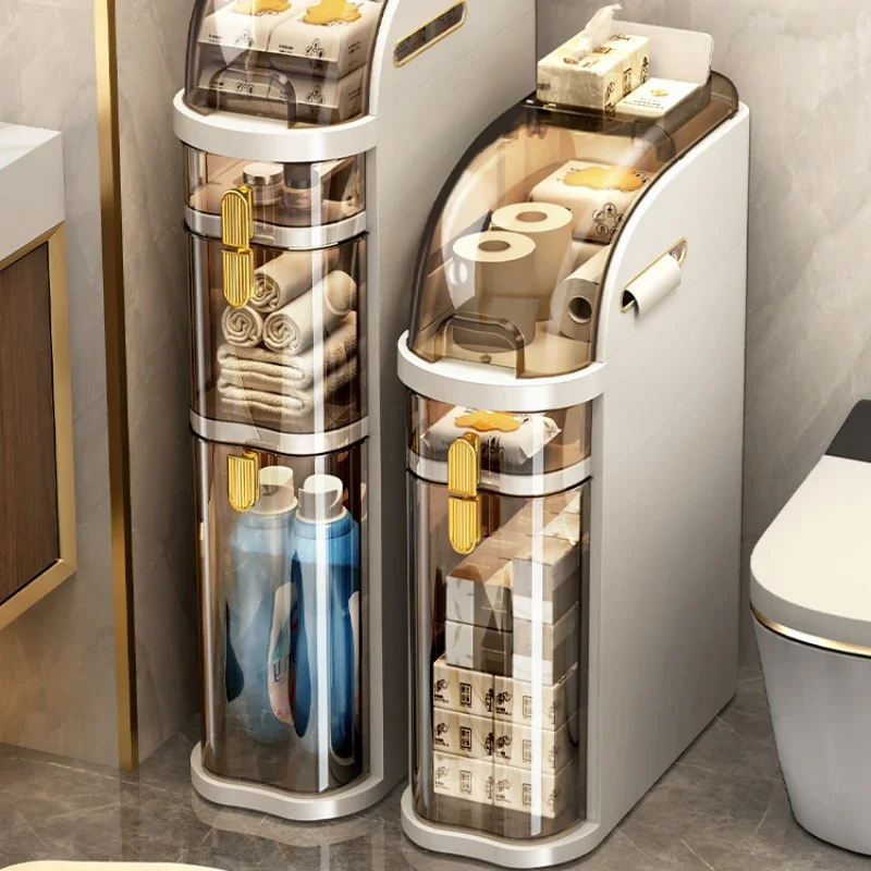 Bathroom Storage Cabinet InstallationFree Toilet Drawer Ultra Narrow Kitchen Organizer Closestool Crevice Rack Shelves