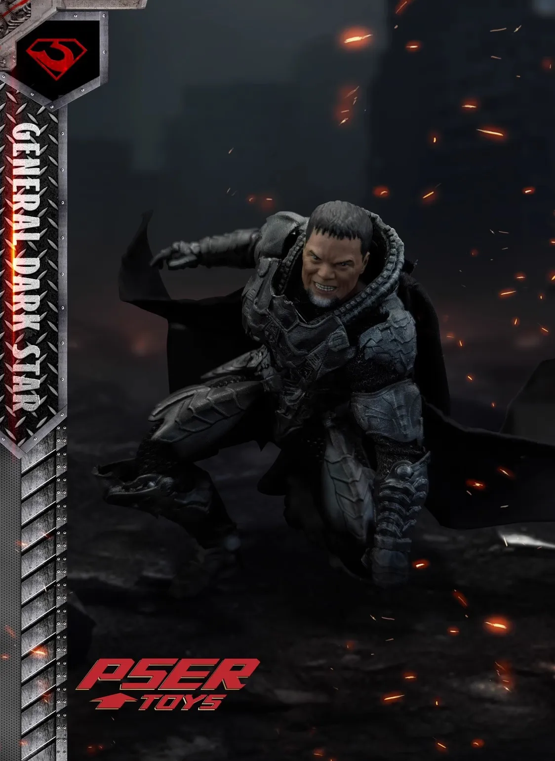 In Stock Original PSERTOYS 1/12 Scale Military Commander Steel Krypton General Dru-Zod Action Figure Model Toys Ornament Gifts