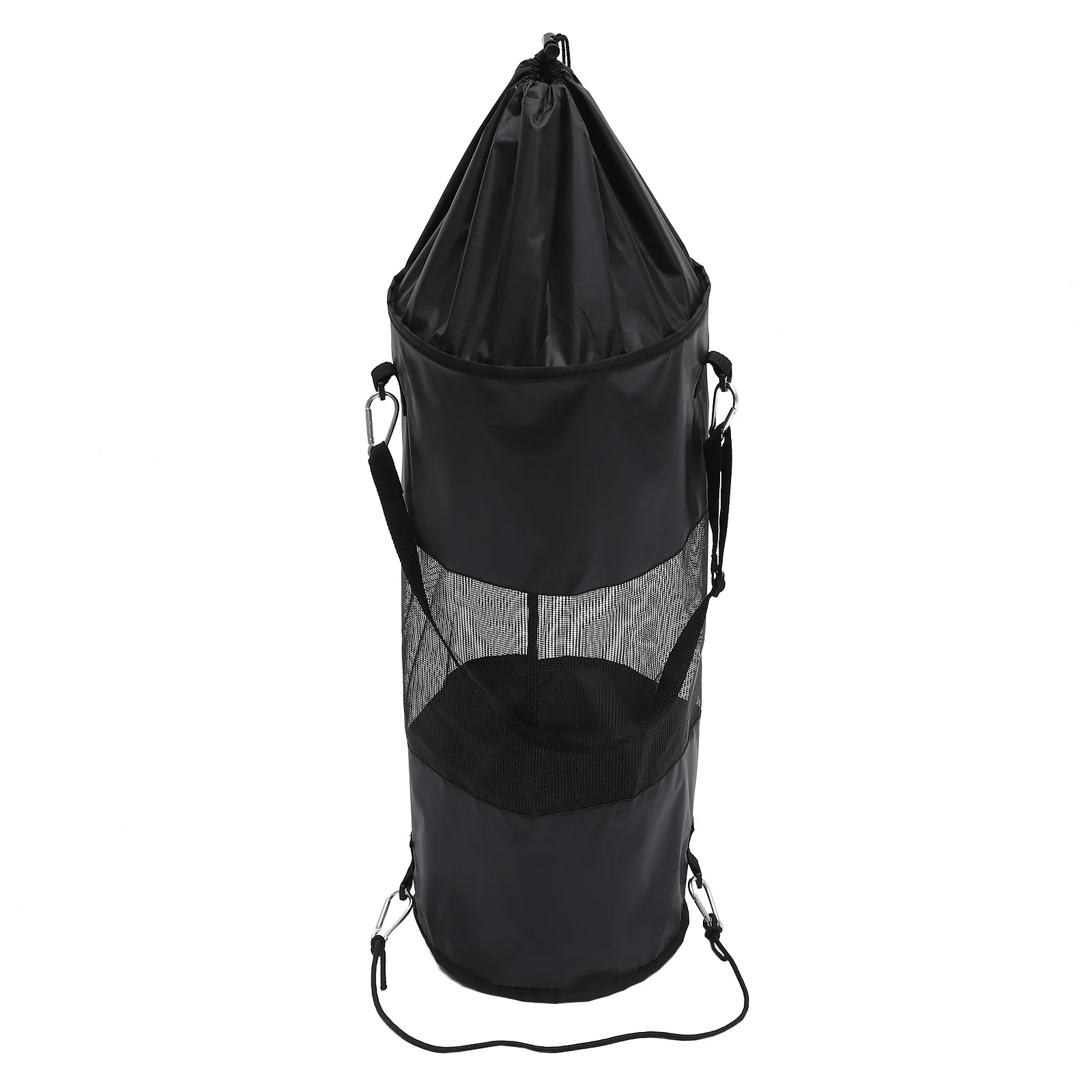 

Oxford Cloth Boat Garbage Bag Leak Proof Trash Can for Yacht Marine Pontoon Foldable Black Small Rubbish Bin Hanging Storage Bag