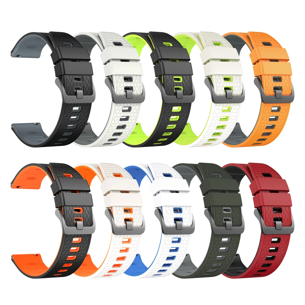 Tali Silikon 22Mm untuk Garmin Forerunner 570 47Mm 265 255 Musik Venu4 45Mm Gelang Pengganti Olahraga untuk AMAZFIT/Xiaomi Watch Band
