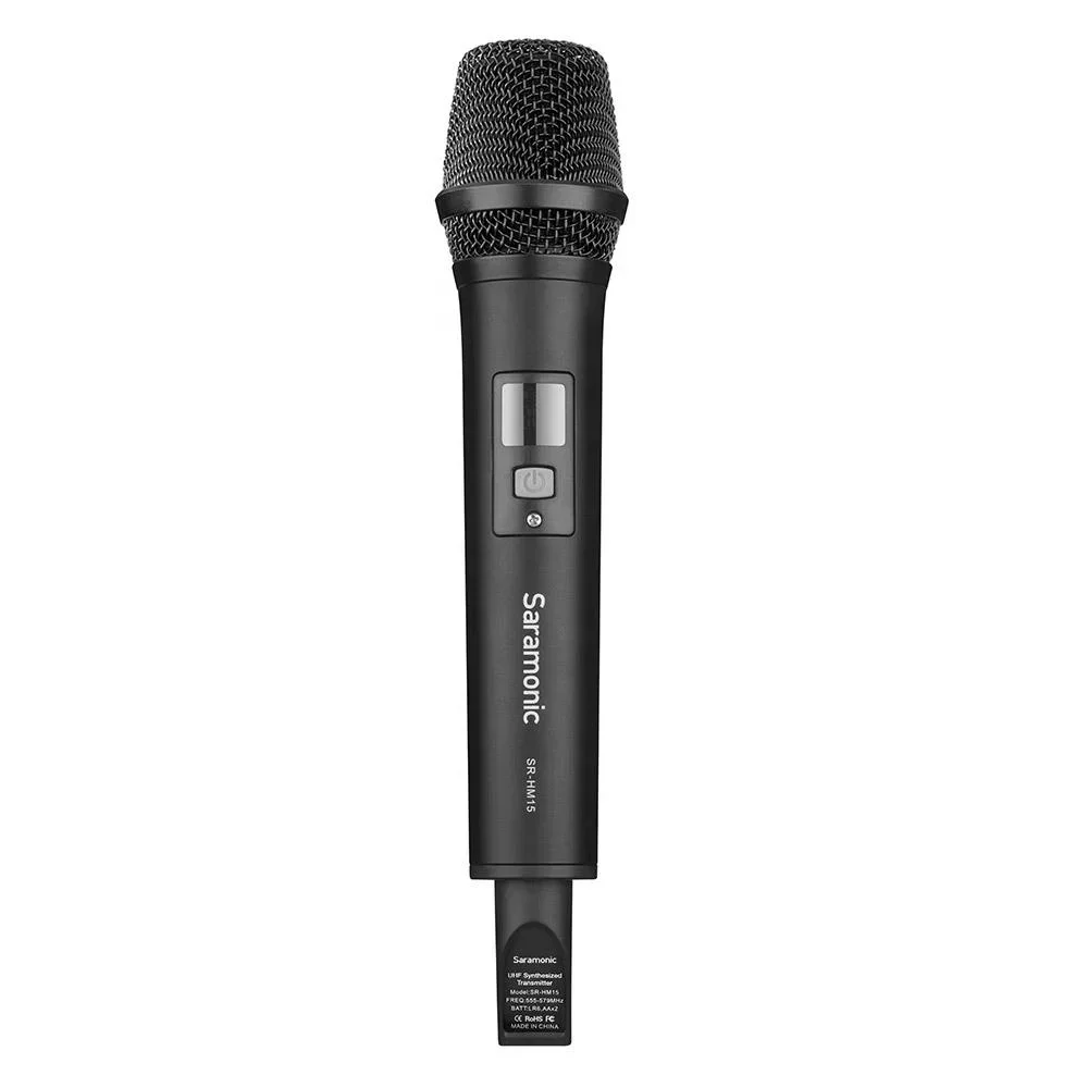 Saramonic SR-HM15 UHF Wireless Handheld Interview Microphone for the UwMic15 SR-RX15 Receiver (Plastic)