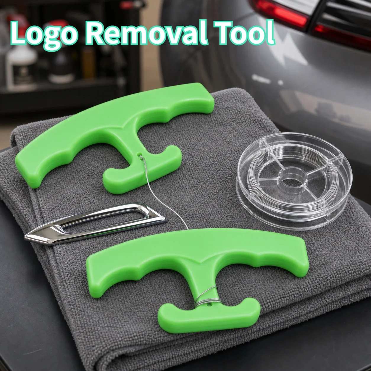 Car Emblem Remover Useful Ergonomic Portable Logo Remover Kit Green Sticker Remover Tool Labor-Saving Auto Sticker Remover
