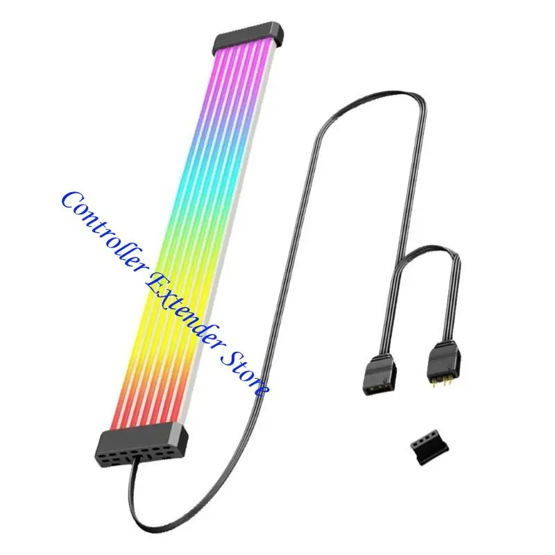 N84B 8pinグラフィックカード電源ケーブル44 LEDストリップ360illuminationArgb同期PC拡張ケーブル税関PCビルド