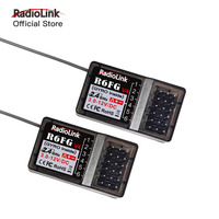 Radiolink RC Receiver R6FG 6 Channel 2.4G HV Servo RX with Gyro Long Range Control for RC Car Boat Transmitter RC4GS V2/RC6GS V2