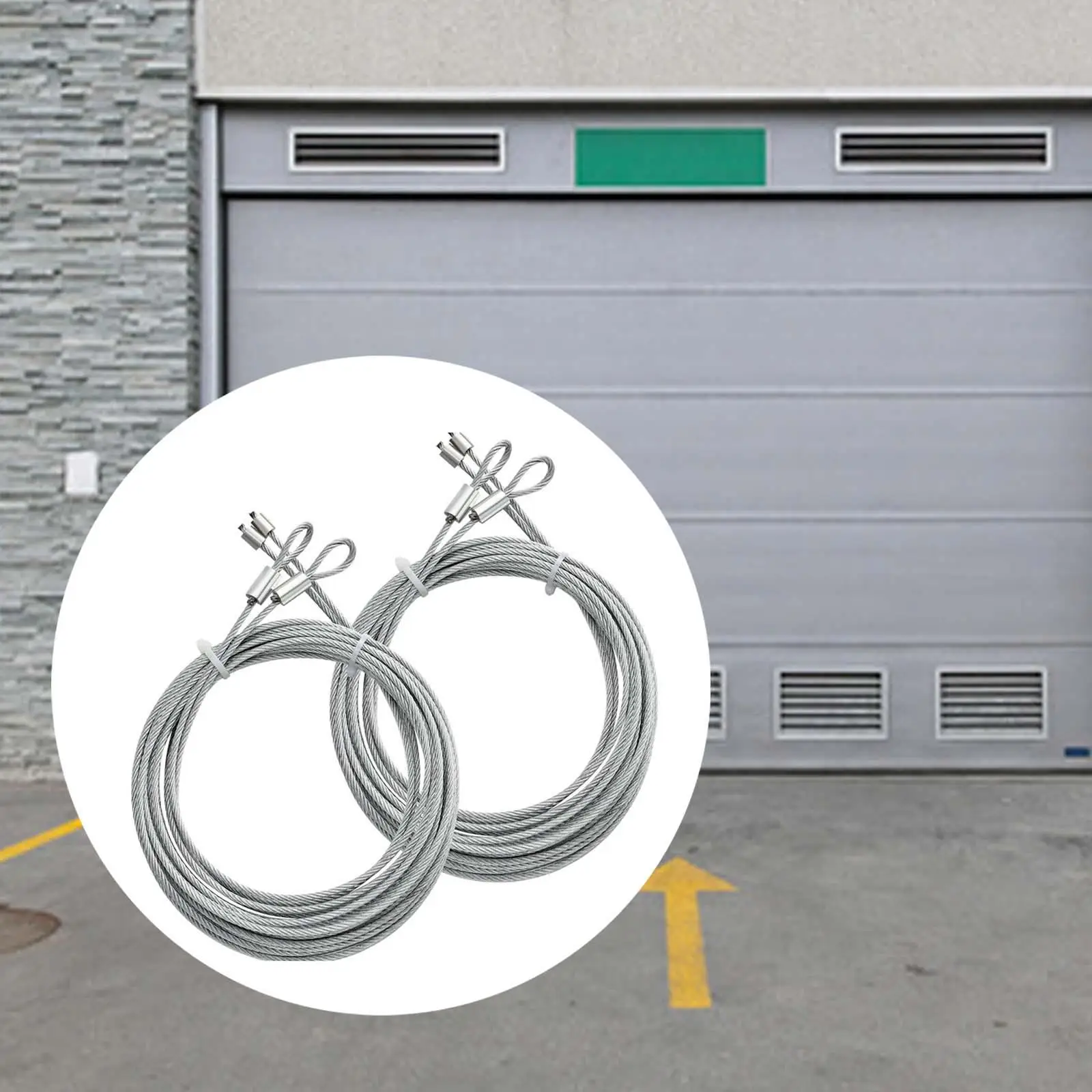 4x Garage Door Cables Garage Door Safe Cable Spare Parts 304 Stinless Steel High Performance Garage Door Wire Wire