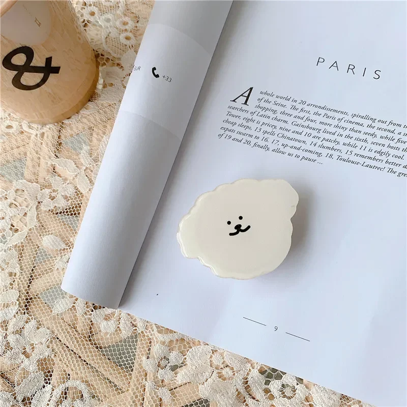 Cute Cartoon Bear Korean Folding Mobile Phone Grip Holder Socket Pocket Support for IPhone Finger Ring Griptok Expanding Stand - view 5