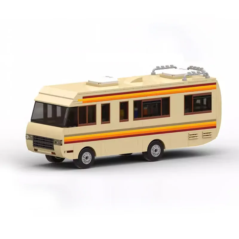 

Cooking Lab RV Car Pinkman Building Blocks Breaking Baded Walter White Van Vehicle Toy For Kids Birthday Compatible with LEgos