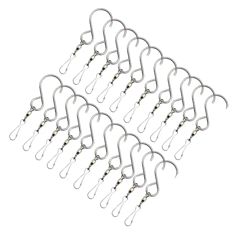 

20 Pcs Swivel Hook Stainless Steel Hooks Swivels Clips Bird Feeder Ceiling Plants