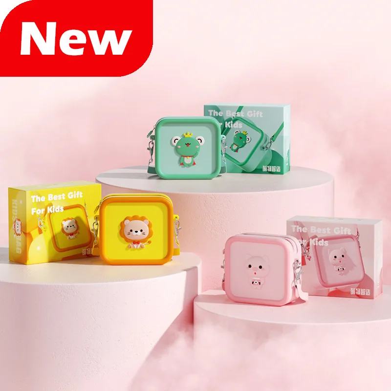

Silicone Kids Camera Bag Cute Cartoon Animal Decoration Shockproof Waterproof Large Capacity Kids Camera Carrying Case