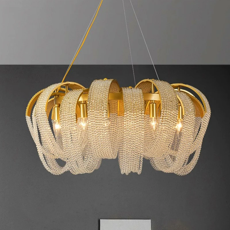 

Home Decorationpendant Lights, Luxury Crystal Living Room Chandelier Bedroom Pendant Lamp Ceiling Light Indoor Lighting
