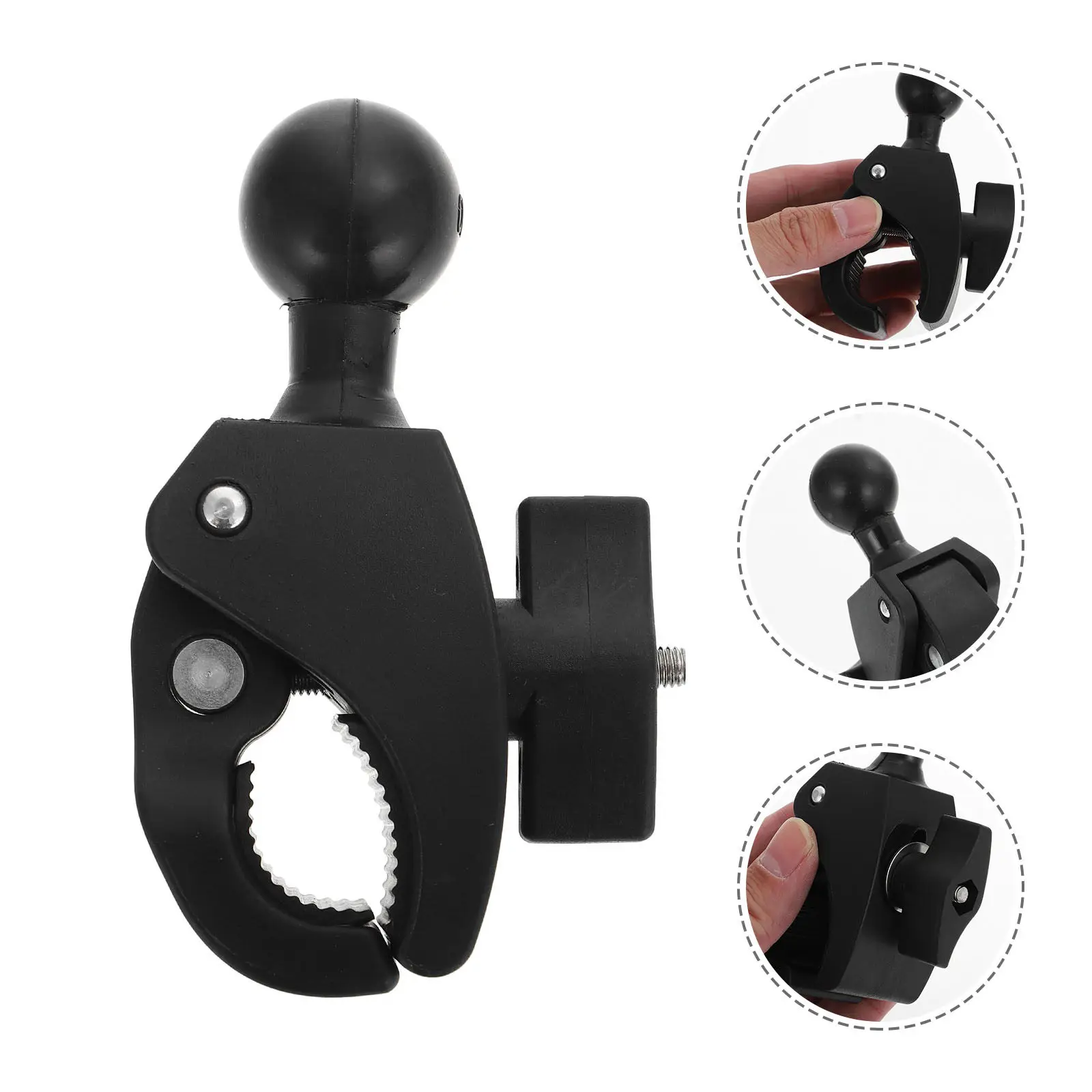 

Spherical Motorcycle Phone Holder Base Adjustable Handlebar Phone Stand for Bicycles Motorbikes Wear-Resistant Strong Bite Force