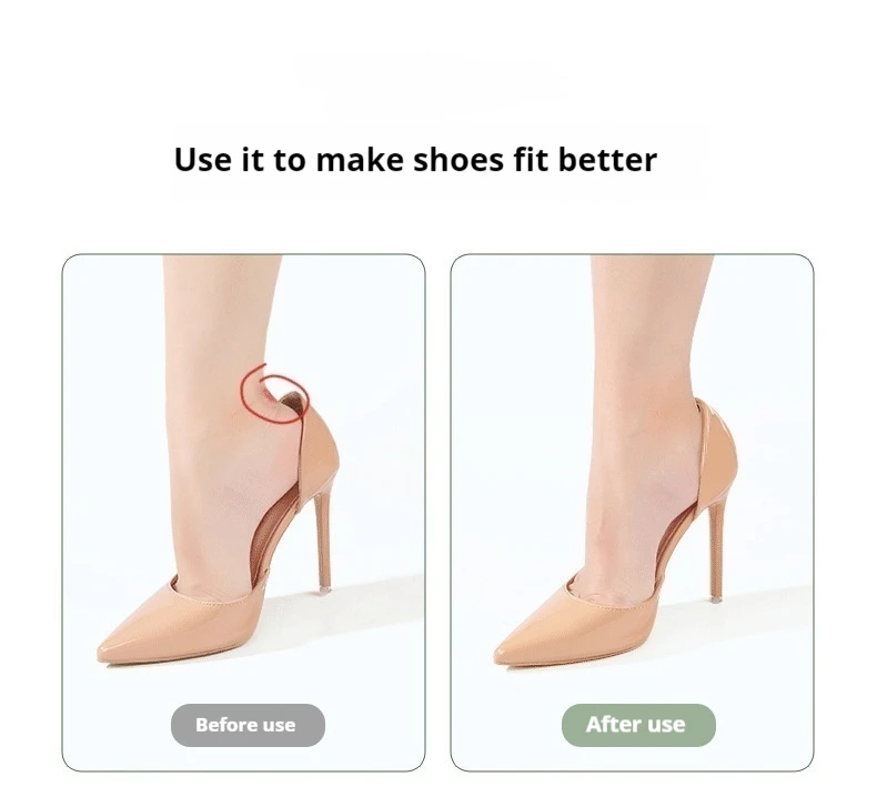 2 Stück/4 Stück Silikon-Ferseneinlagen, Fersenpads, Fersenschutz, größenverstellbar, selbstklebend, rutschfest, Schuh-Einlagen zur Schmerzlinderung, Fußpflege-Einlagen – Detail 7
