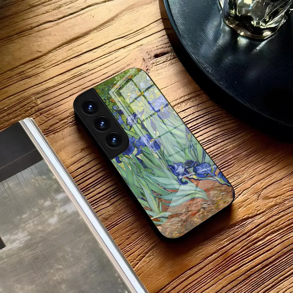 Coque de téléphone avec Illustration artistique Van Gogh, étui arrière en verre trempé pour Xiaomi Redmi 13 12 13c 12c Note 13 Pro Plus 11 12 10 12s 9t 11s Lux