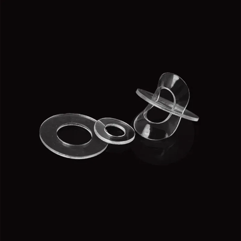 Soft PVC Transparent Insulating Flat Washer Gasket Ring Spacer M1.2 M1.4 M2 M2.5 M3 M4 M5 M6 M8 M10 M12 Multiple Sizes