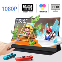 AHXJKA 15.6 Inch Touch Portable Monitor IPS 1920*1080P 300cd/m2 Extended Display USB-C for Laptop Second Screen XBox PS4/ 5