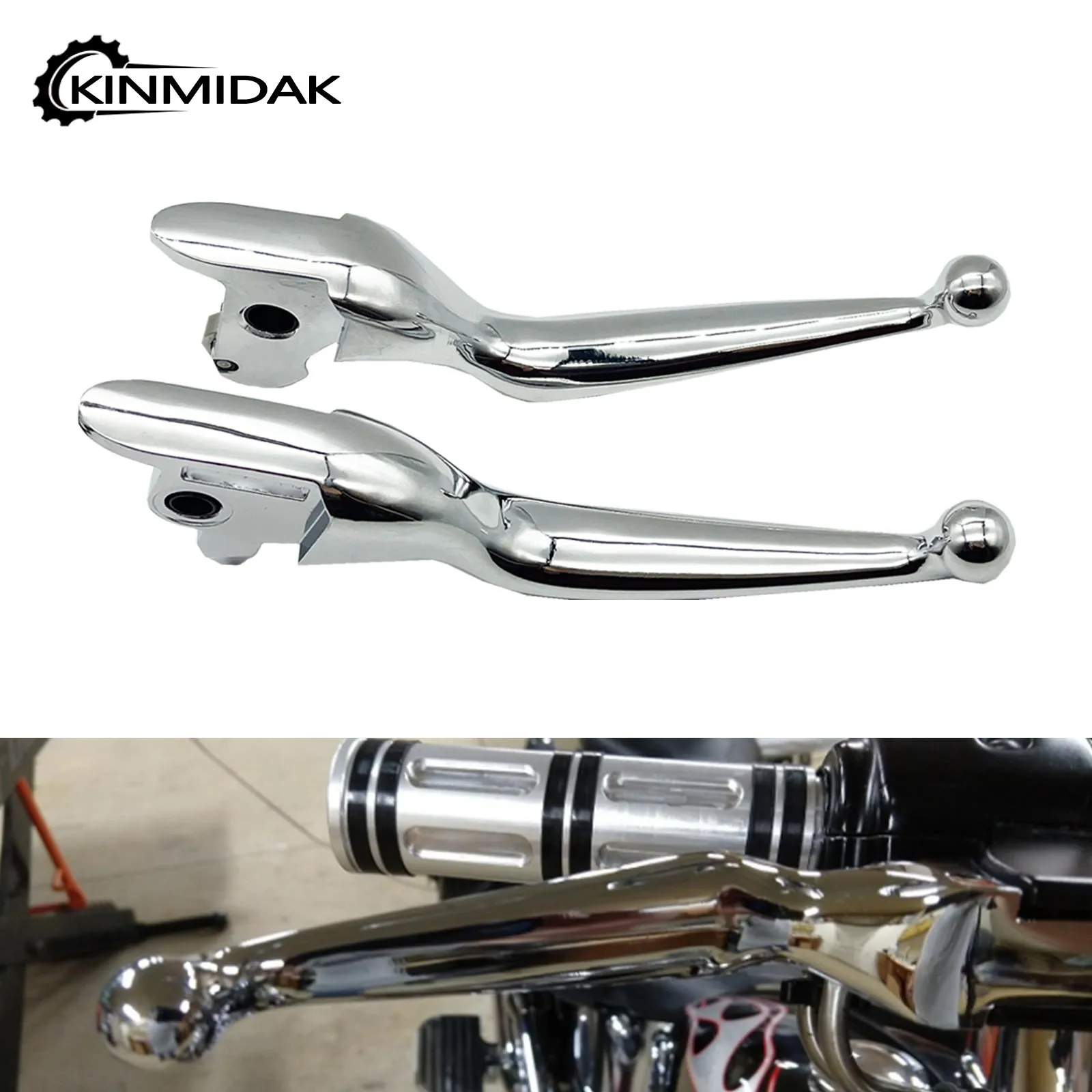 Motorcycle Chrome Brake Clutch Hand Levers Aluminum For Harley Touring Electra Street Road Glide FLTR 2014-2016 Road King FLHR