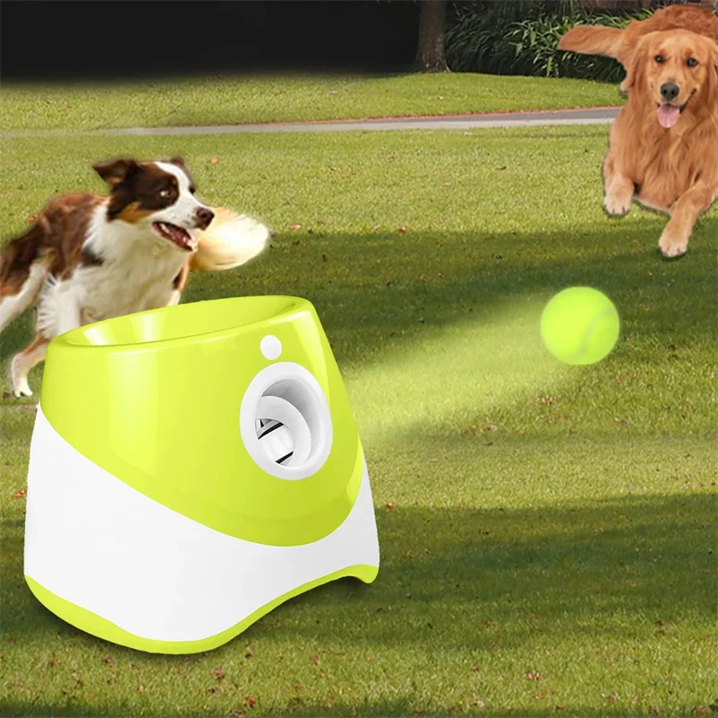 3PCS Tennis Ball Launcher Machine for Small Large Dogs Automatic Ball Launchers Rechargeable Pet Ball Thrower Interactive Toys