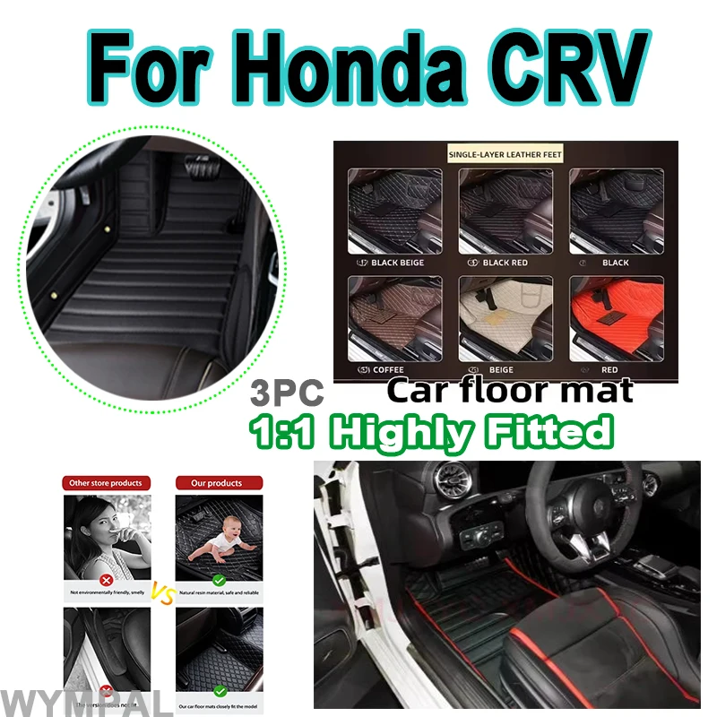 

Luxury Car Floor Mats For Honda CRV CR-V Hybrid RT5–RT6 RW1–RW8 2019 2020 2022 2021 Leather Car Mats Car Accessories full