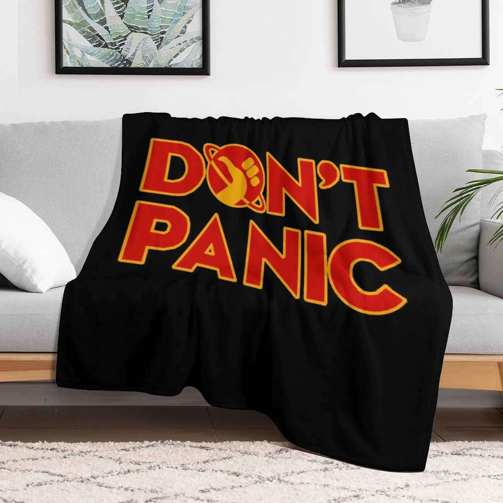 Don't panic The Hitchhiker's Guide to the Galaxy Throw Blanket