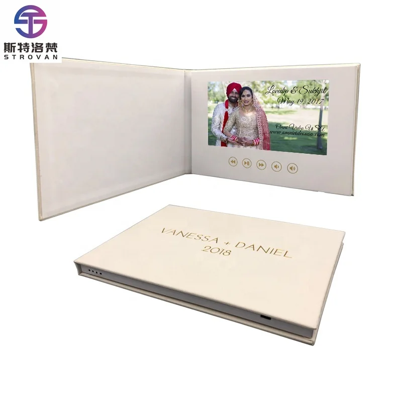Wedding Photo Album Video Mailer Lcd Screens Presentation Folder