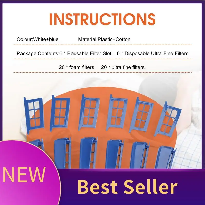 

A01M-52PCS CPAP-фильтры для фильтров Respironics Dreamstation, в комплект входят 6 фильтров в сборе