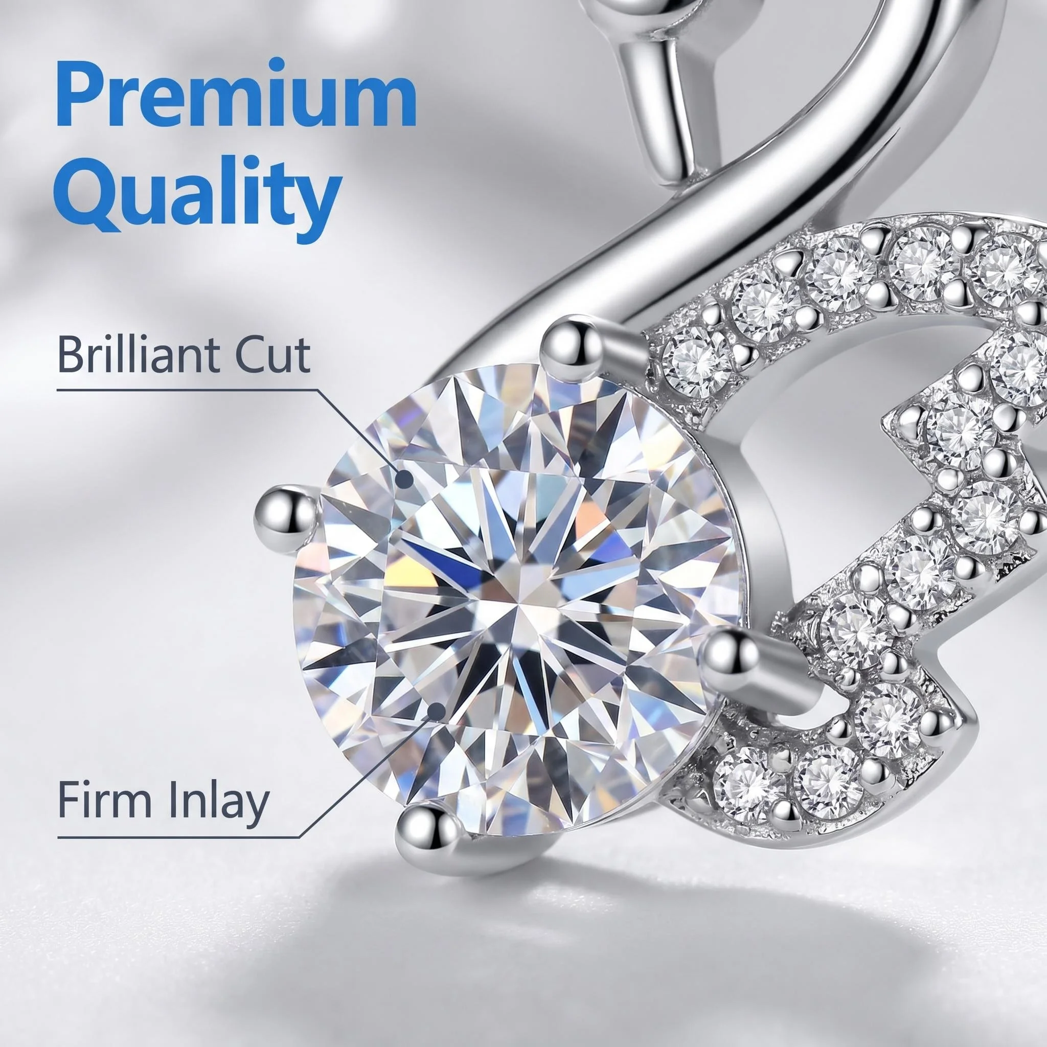925 Sterling Silver Necklace Pendant Classics for Women Wedding Jewelry Engagement Fashion Party Classics High Quality Gift