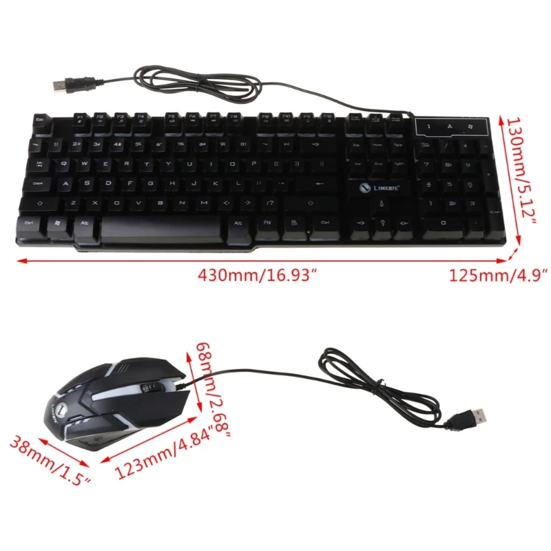 GTX300 USB Wired 104 Keys RGB Backlight Ergonomic Gaming Mouse Keyboard Combos Set Computer PC Replacement Accessories Dropship