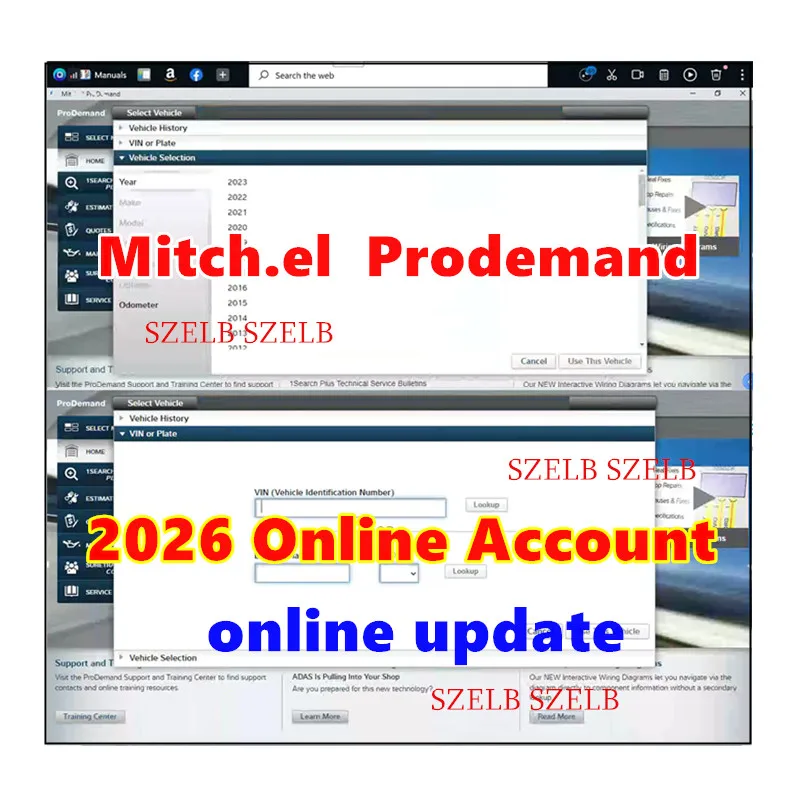 2026 Car Repair Data Online Account for Mitch-ell online 12 months account Auto Repair Software Support windows laptop