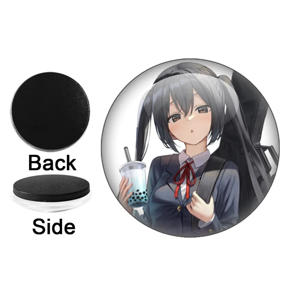 Anime K-ON! Hirasawa Yui Akiyama Mio Tainaka Ritsu Cosplay Glass Dome 25MM/40MM/50MM Magnetic Refrigerator Stickers Note Holder