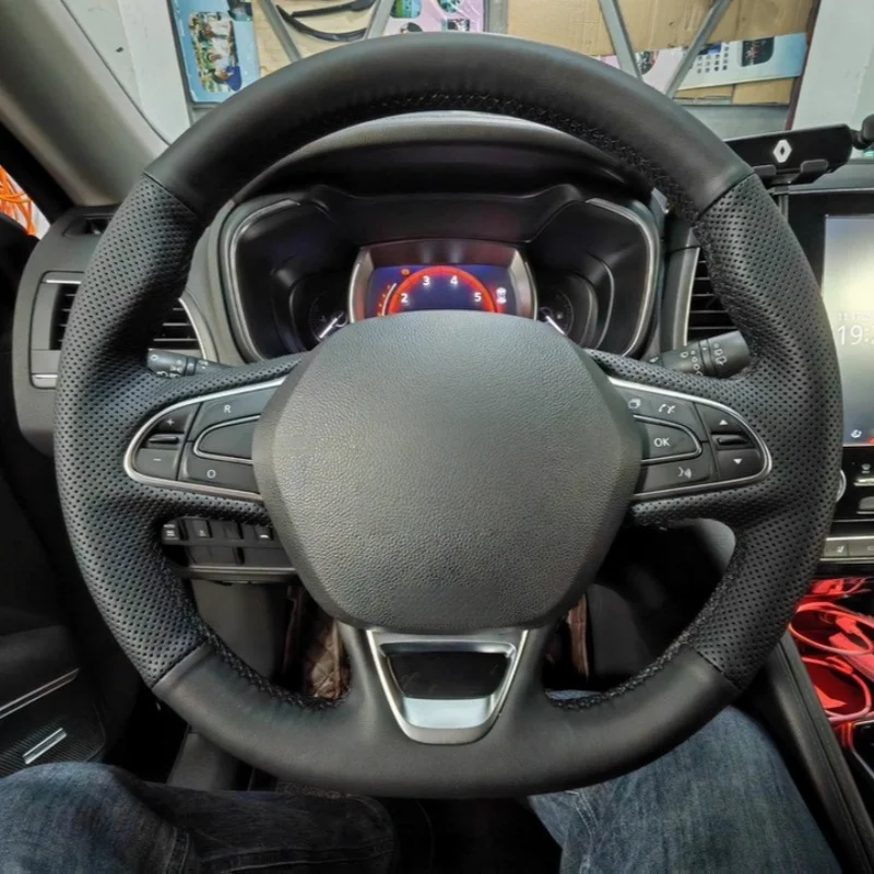 

Microfiber Leather Customized Car Steering Wheel Cover For Renault Clio 4 (IV) Kaptur Captur 2016-2019 Car Accessories Wear