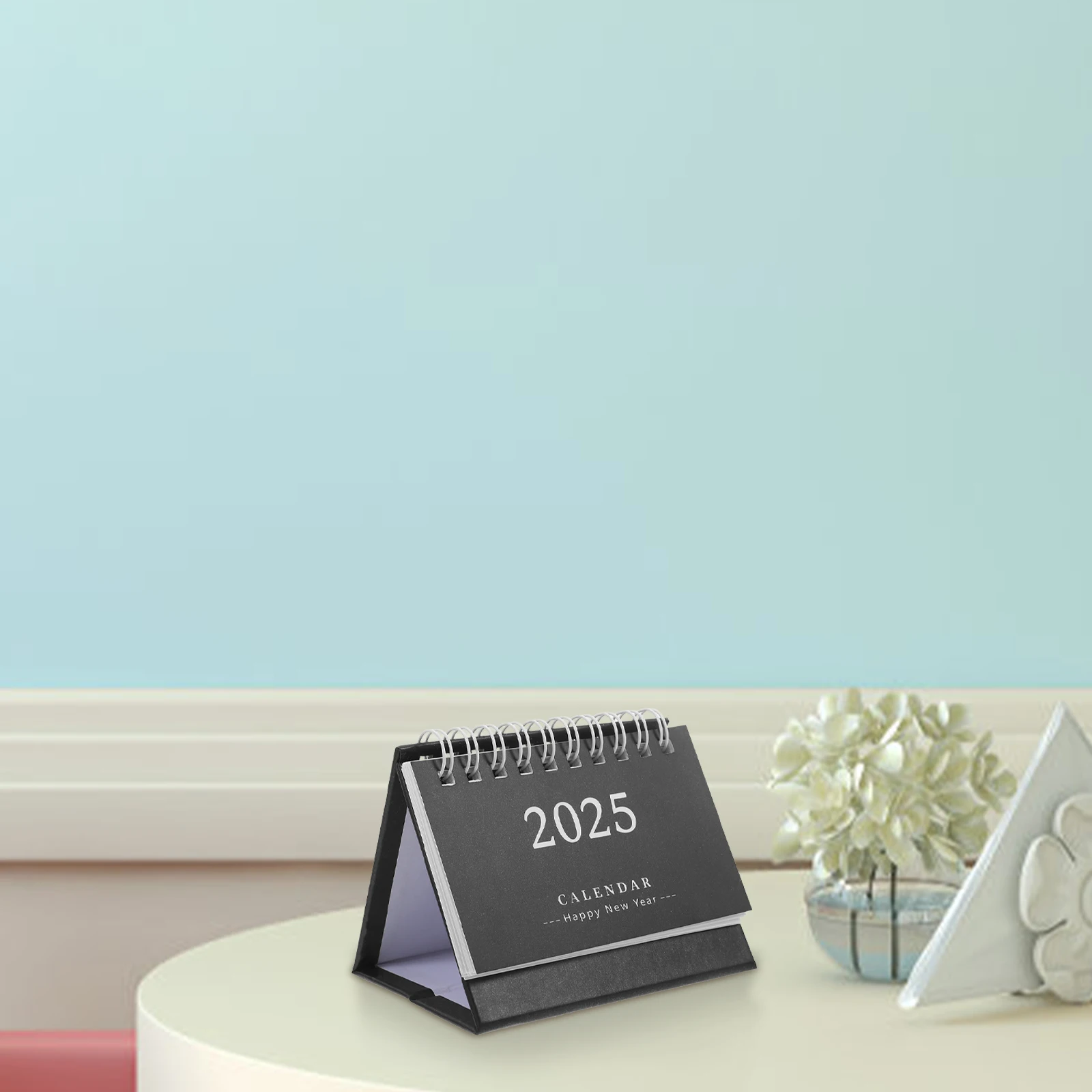 

Mini Desk 2025 Household Monthly Calendar Small Size Household Monthly Planner Standing Blue Schedule Office Supplies