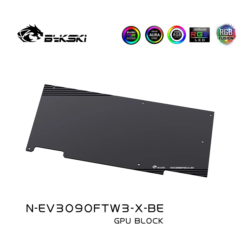 Bykski製EVGA RTX3090 3080Ti 3080 FTW3 ULTRA GAMING用カスタム水冷ブロック、フルカバークーラーGPU水冷装置