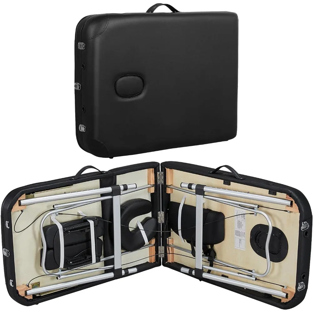 Aluminum Adjustable Height Massage Table for Spa and Salon Therapy, Collapsible and Portable