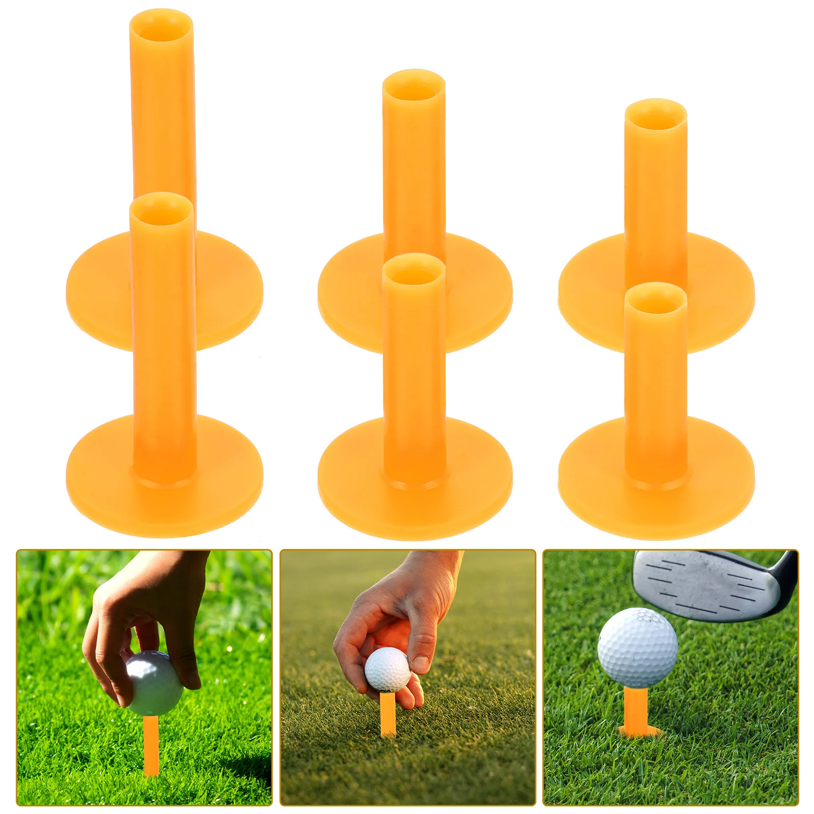6 Pcs Golf Set Indoor+outdoor+mat Golfs Accessories Ball Racks Tee Portable Rubber Tees Holder Man Practice