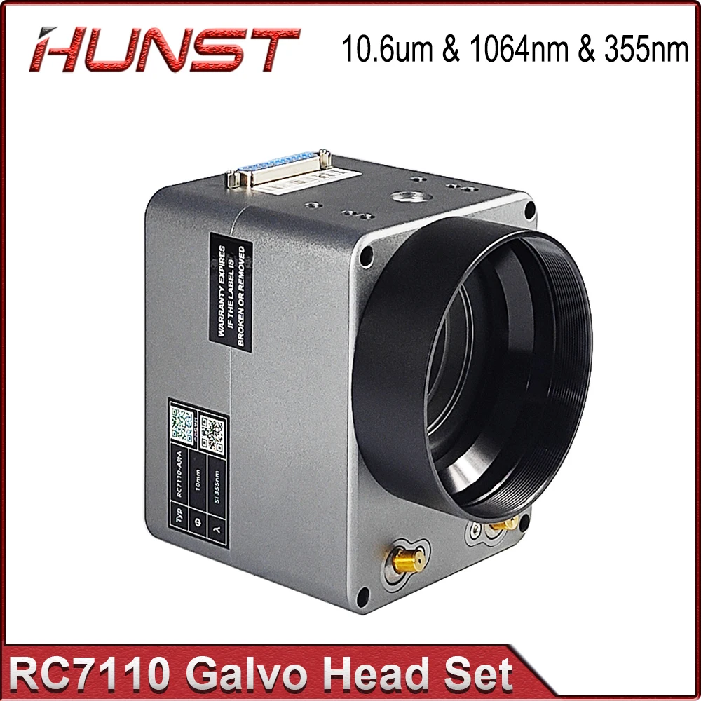 

Лазерный сканер HUNST RC7110, лазерный сканер с блоком питания для лазерной маркировочной машины, 10,6 мкм, 355 нм, нм, 10 мм