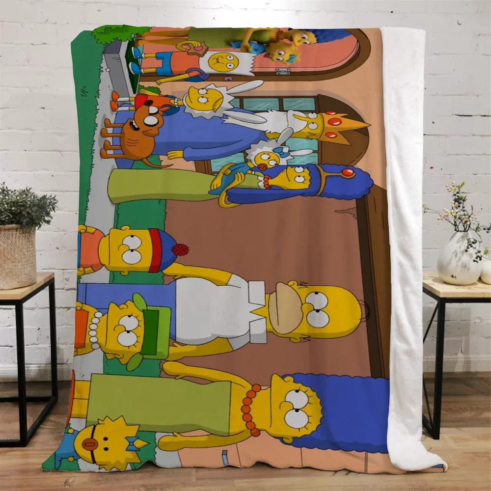 The S-Simpsons Wedding Blanket King Size Throws Blankets for Sofa Luxury Bedding Knitted Plaid Home and Decoration Beach Towel