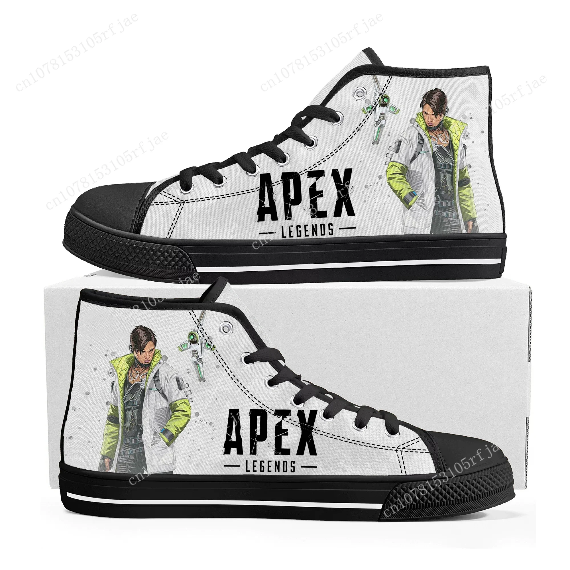 

Cartoon Game Apex Legends Crypto High Top Sneakers Mens Womens Teenager High Quality Canvas Sneaker Custom Built Couple Shoes