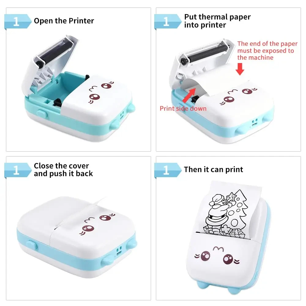 Thermal Paper HD Mini Labels Sticker Colors Photo Papers 56mm Rolls For PeriPage Paperang Meow Phomemo Niimbot Portable Printer