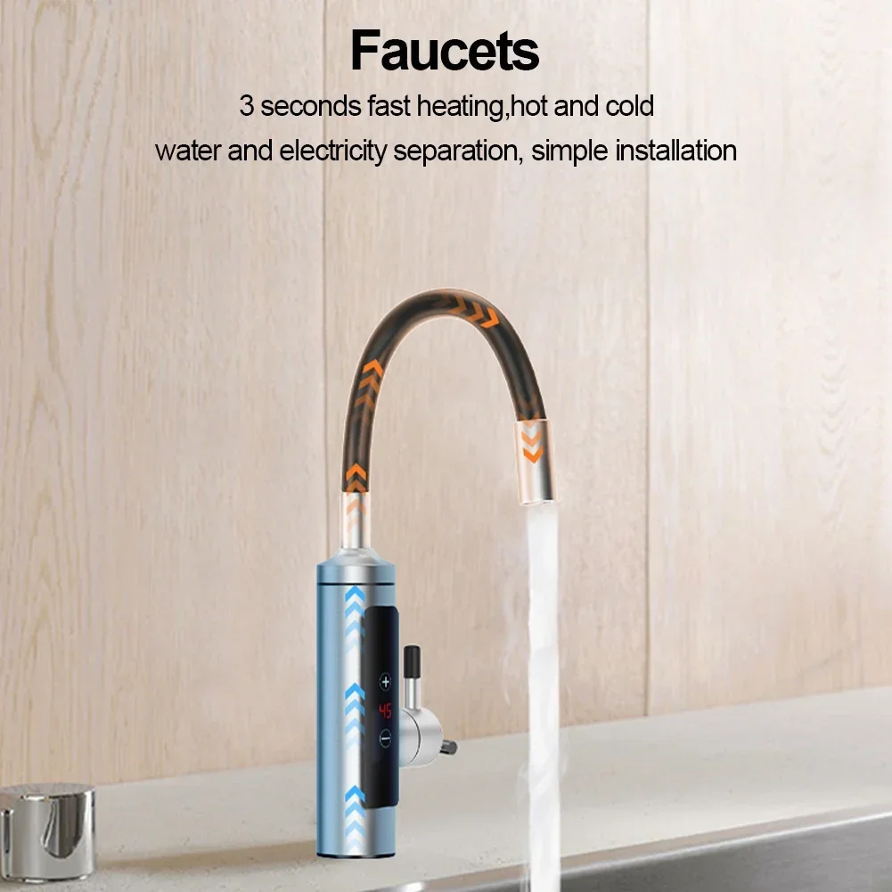 Electric Kitchen Water Heater Tap Instant Hot Water Faucet Heater Cold Heating Faucet Tankless Instantaneous Water Heater