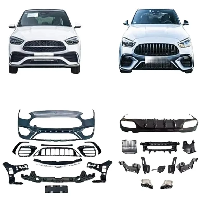 

Car Body Kit for C-Class W206 C63 Front Bumper Front Lip Rear Lip Tailpipe Kit 2022-2023