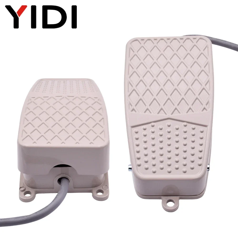 1pc FS-2 On Off Momentary Electric Power Foot Pedal Switch 220V 10A Waterproof Metal SPDT 1NO1NC Footswitch Industrial Machine view 4