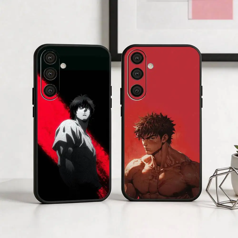 

Anime B-Baki H-Hanma Phone Case For Samsung A73,72,71,A52,51,40,41,A22,A32,31,A13, Soft Black Shell