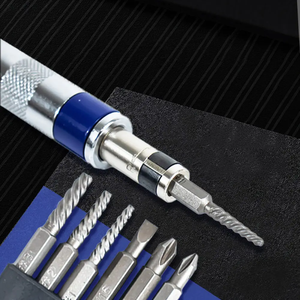 Impact Screwdriver Bits Set Crv Steel Durable Manual Extractor Tool For Stuck Screws Home Workshop Maintenance Supplies