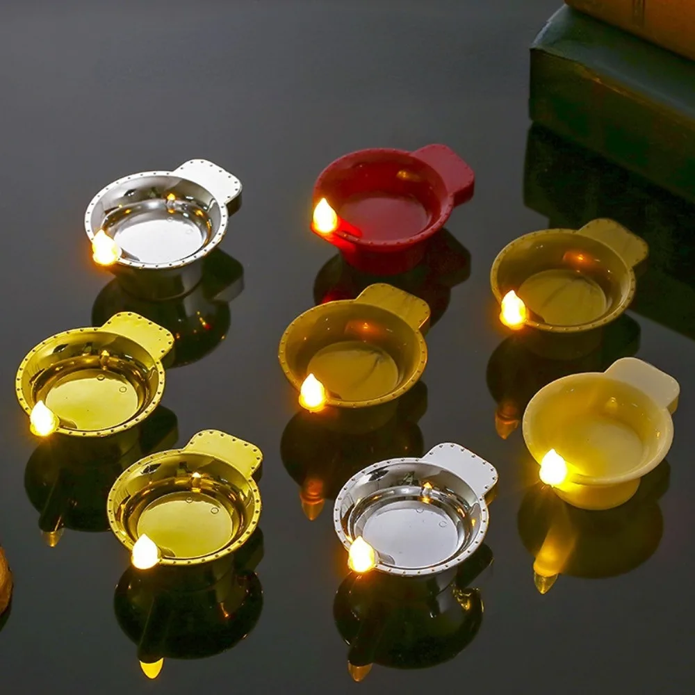 

12Pcs Waterproof Electric DIY LED Light Floating on Water Diwali Tea Light India Oil Lamp Water Sensor Candles Fake Candle Lamp