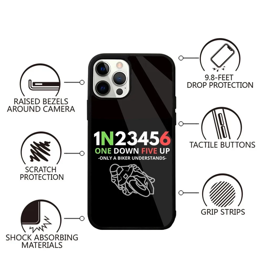 1N23456 Motorcycle Phone Case For iPhone 16,15,14,13,12,11,Plus,Pro,Max,Mini Magsafe Magnetic Wireless Charging