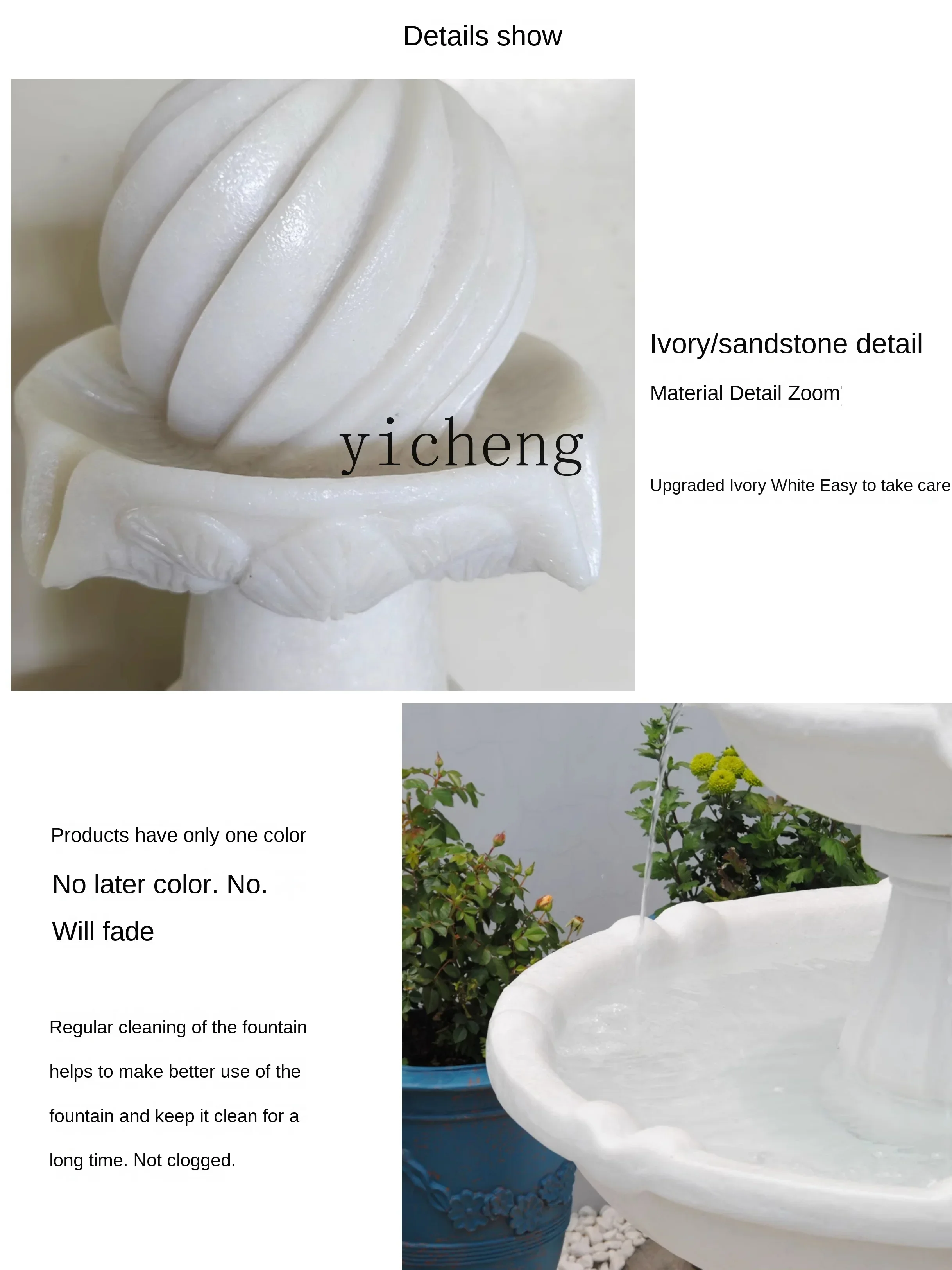 TQH6.8 flowing water fountain ornament outdoor courtyard landscaping layout, wishing pool circulating water feng shui