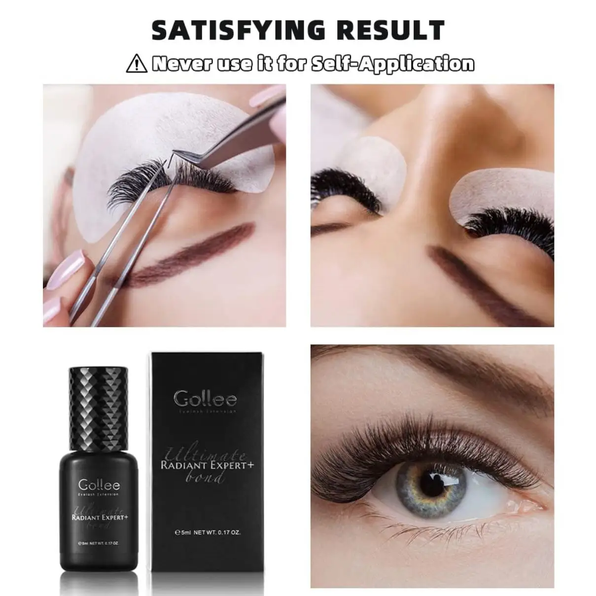 Gollee 0.5s Eyelash Extension Glue Fast Drying Professional Eyelash Adhesive Waterproof Lashes Supplies For Salon Eyelash Glue