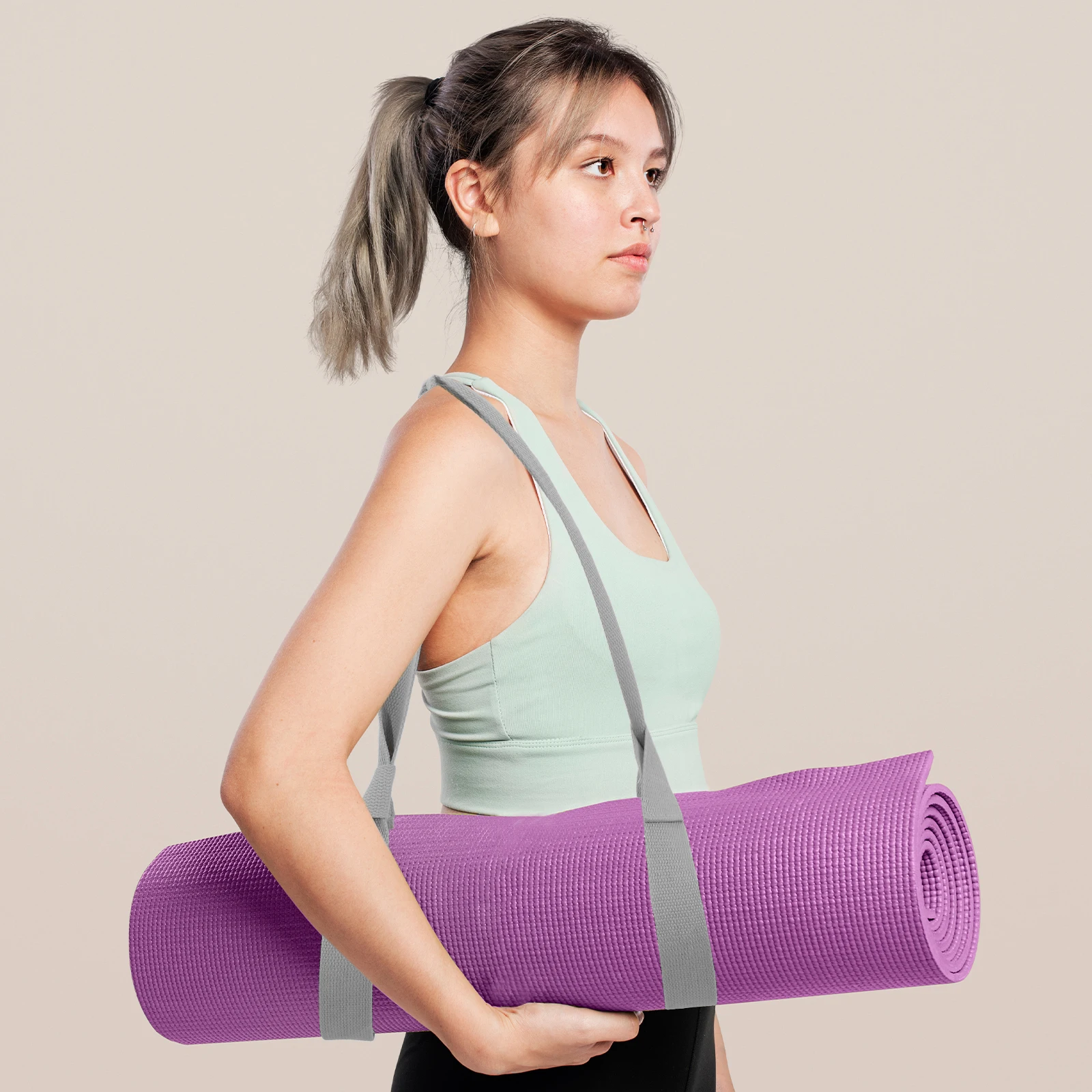 

Adjustable Mat Strap Durable Nylon Shoulder Sling For Thick Mats Secure Binding Storage Carry Portable Fitness Sling