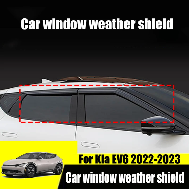 For Kia EV6 2023 2022 2021 car window rainshield decoration exterior modification