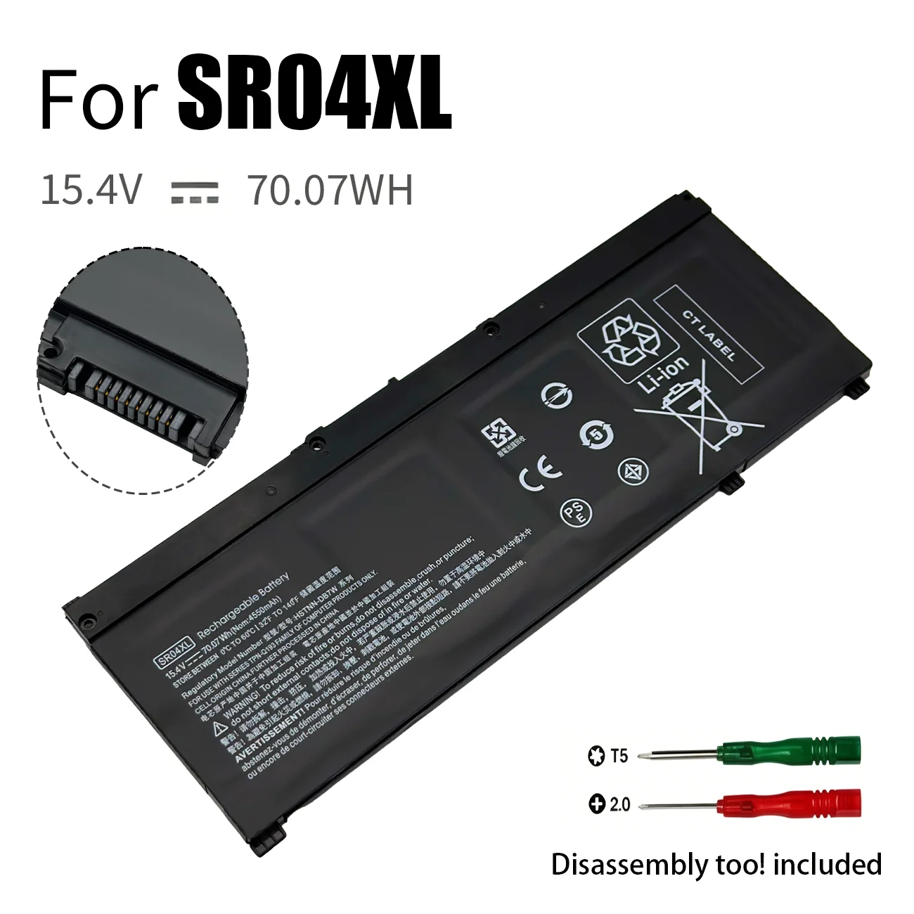 New SR04XL Laptop Battery for HP OMEN 15-CE 15-CB 15-CE015DX 15-CB014ur TPN-Q193 TPN-Q194 TPN-C133 HSTNN-DB7W 917724-855